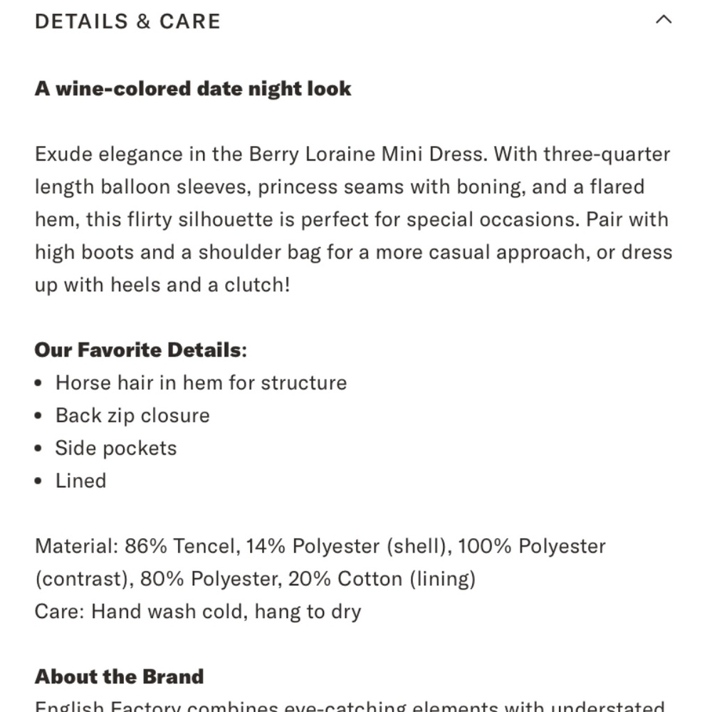 Tuckernuck English Factory - Berry Loraine Mini Dress - Picture 3 of 4
